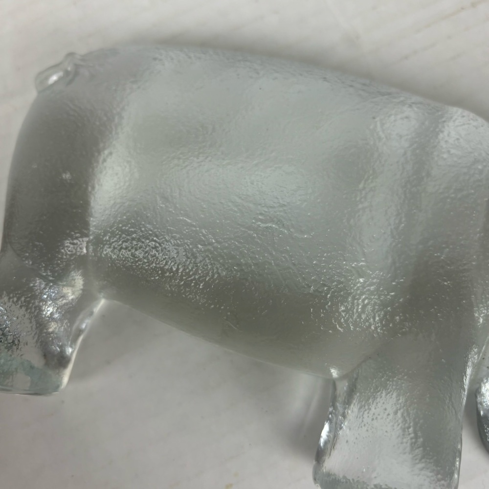 Kosta Boda Bertil Vallien-Zoo Collection glass Hippo-vintage-70s - Picture 9 of 12
